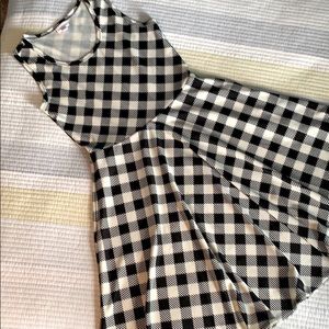 LuLaRoe Nicki Dress Medium Ivory black